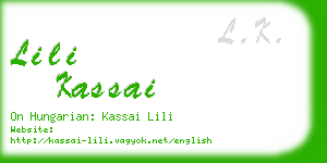 lili kassai business card